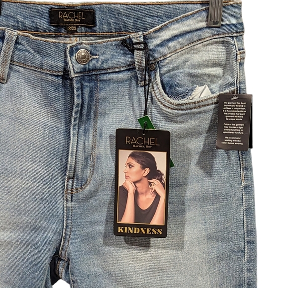 Rachel Roy Kindness Mid Rise Girlfriend Distressed Jeans Size 8/29 - Picture 6 of 13